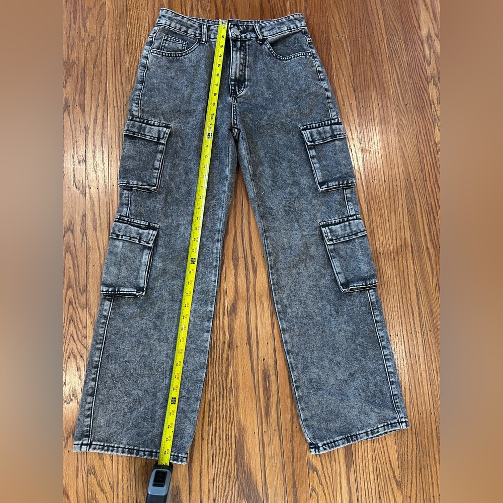Wide leg Gray Cargo Jeans for Women - size M - Picture 6 of 6